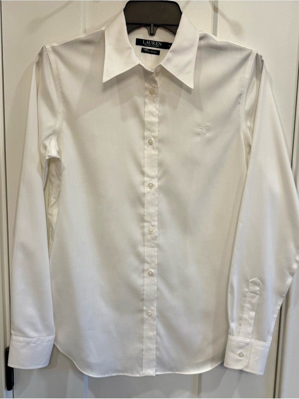 NWOT Lauren Ralph Lauren White Button-Down Blouse